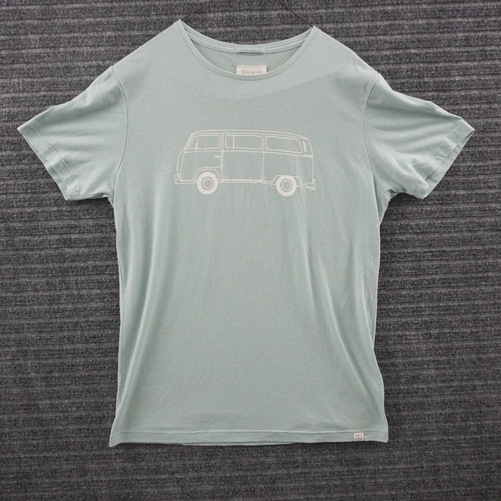 Marine Layer Re-Spun T-shirt Men Small Green Camper Van Graphic Tee